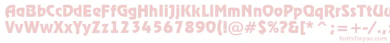 フォントARewinderBold – 白い背景にピンクのフォント