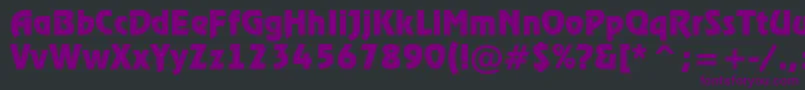 Шрифт ARewinderBold – фиолетовые шрифты на чёрном фоне