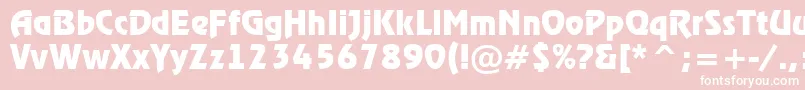 Шрифт ARewinderBold – белые шрифты на розовом фоне