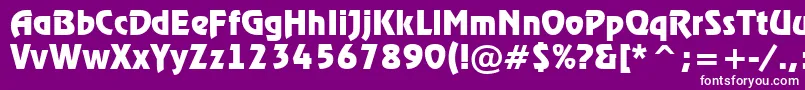 ARewinderBold-fontti – valkoiset fontit violetilla taustalla