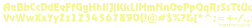 ARewinderBold-fontti – keltaiset fontit valkoisella taustalla