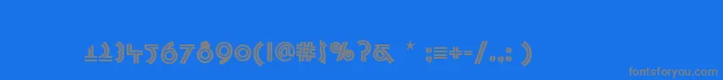 PasadenaDeco Font – Gray Fonts on Blue Background