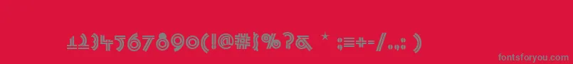 Czcionka PasadenaDeco – szare czcionki na czerwonym tle
