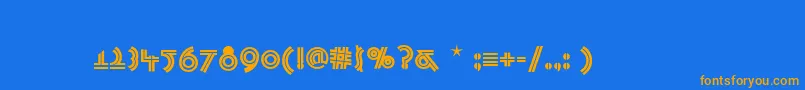 Шрифт PasadenaDeco – оранжевые шрифты на синем фоне