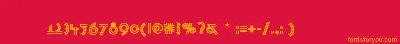 PasadenaDeco Font – Orange Fonts on Red Background
