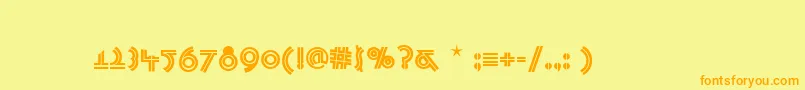 PasadenaDeco Font – Orange Fonts on Yellow Background