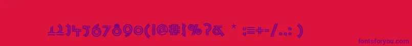 PasadenaDeco Font – Purple Fonts on Red Background