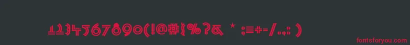 PasadenaDeco Font – Red Fonts on Black Background