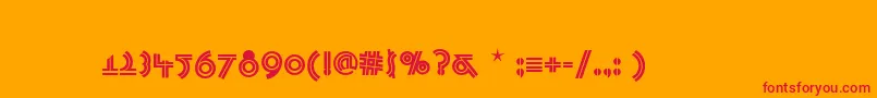 fuente PasadenaDeco – Fuentes Rojas Sobre Fondo Naranja