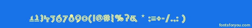 PasadenaDeco Font – Yellow Fonts on Blue Background
