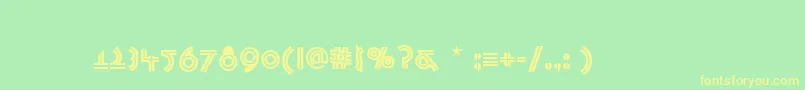 PasadenaDeco Font – Yellow Fonts on Green Background