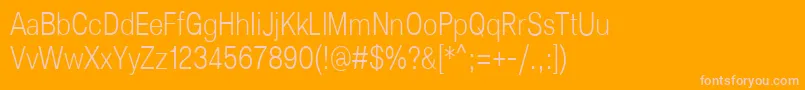 Подробнее о шрифте Lunchtype25LightCondensed Шрифт Lunchtype25LightCondensed – розовые шрифты на оранжевом фоне