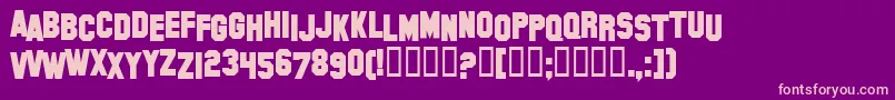 HollywoodHillsBold Font – Pink Fonts on Purple Background