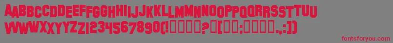 HollywoodHillsBold Font – Red Fonts on Gray Background