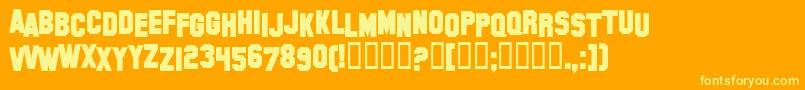 HollywoodHillsBold Font – Yellow Fonts on Orange Background