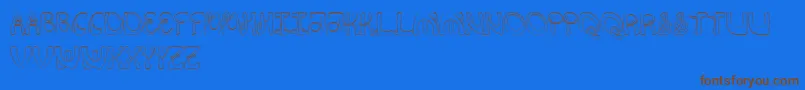 Flexion Font – Brown Fonts on Blue Background