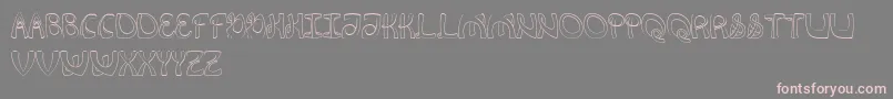 Flexion-Schriftart – Rosa Schriften auf grauem Hintergrund