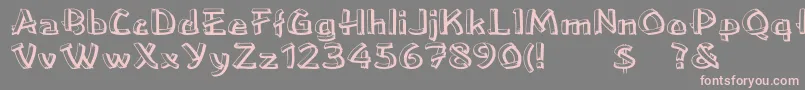 Loweawd Font – Pink Fonts on Gray Background