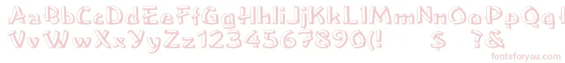 Czcionka Loweawd – różowe czcionki