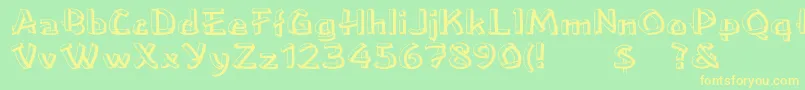 Loweawd Font – Yellow Fonts on Green Background