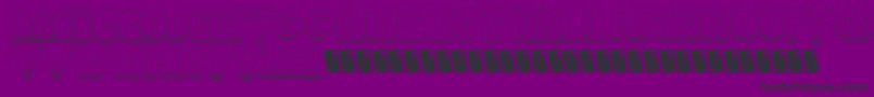Munchies-Schriftart – Schwarze Schriften auf violettem Hintergrund
