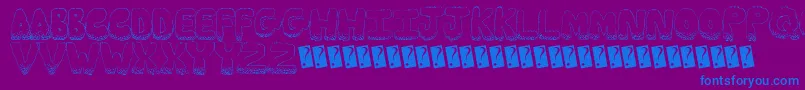 Munchies Font – Blue Fonts on Purple Background