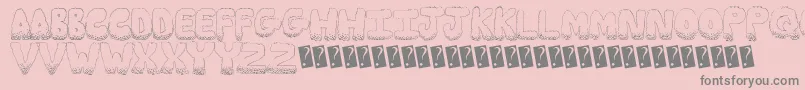 Munchies Font – Gray Fonts on Pink Background