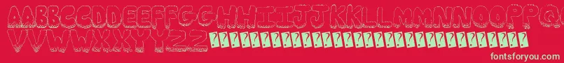 Munchies Font – Green Fonts on Red Background