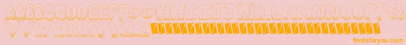 Munchies Font – Orange Fonts on Pink Background