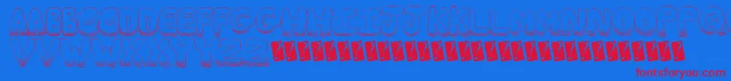 Munchies Font – Red Fonts on Blue Background