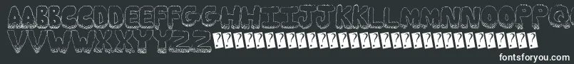 Munchies-fontti – valkoiset fontit mustalla taustalla