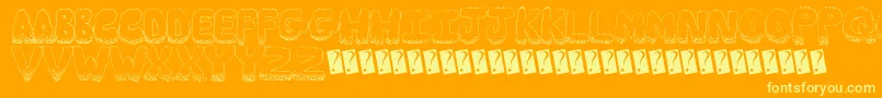 Шрифт Munchies – жёлтые шрифты на оранжевом фоне