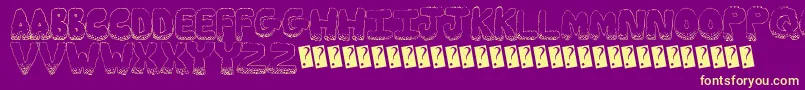 Munchies Font – Yellow Fonts on Purple Background