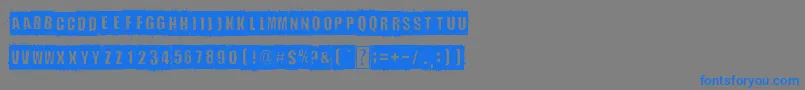 DistortYouALesson Font – Blue Fonts on Gray Background