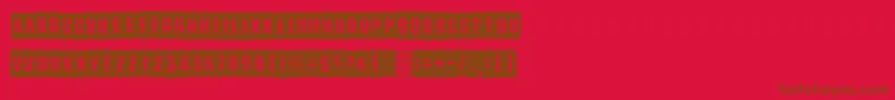 DistortYouALesson Font – Brown Fonts on Red Background