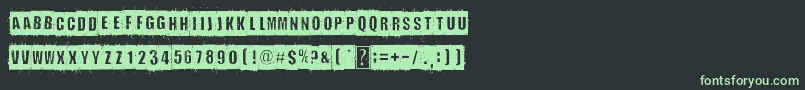 DistortYouALesson Font – Green Fonts on Black Background