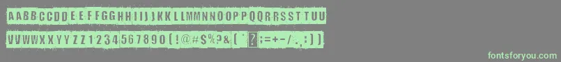 DistortYouALesson Font – Green Fonts on Gray Background