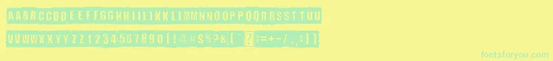 DistortYouALesson Font – Green Fonts on Yellow Background