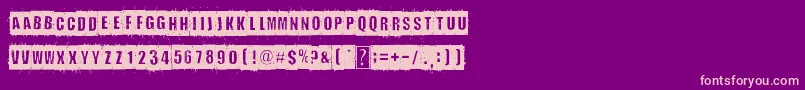 DistortYouALesson Font – Pink Fonts on Purple Background