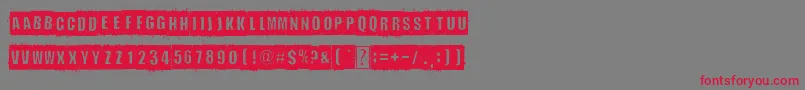 Шрифт DistortYouALesson – красные шрифты на сером фоне