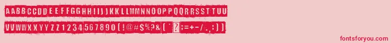 DistortYouALesson-Schriftart – Rote Schriften auf rosa Hintergrund