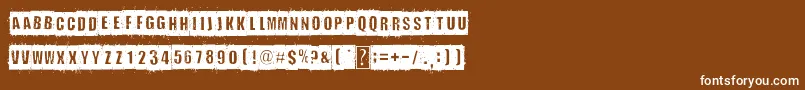 DistortYouALesson Font – White Fonts on Brown Background