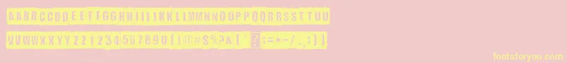 DistortYouALesson Font – Yellow Fonts on Pink Background
