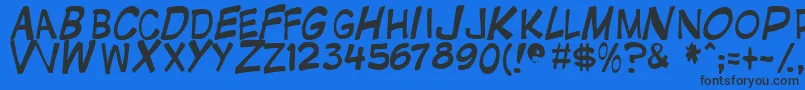 Gnatfont Font – Black Fonts on Blue Background