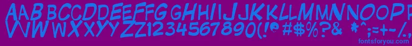 Gnatfont Font – Blue Fonts on Purple Background