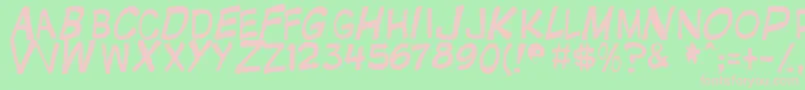 Gnatfont Font – Pink Fonts on Green Background