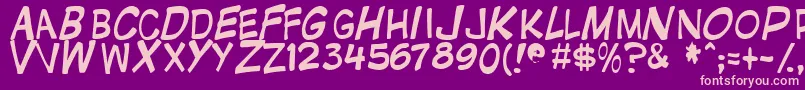 Gnatfont Font – Pink Fonts on Purple Background