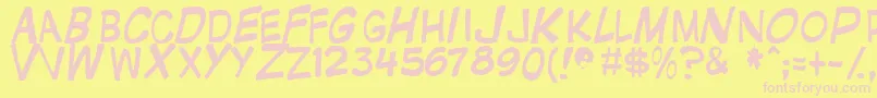 Шрифт Gnatfont – розовые шрифты на жёлтом фоне