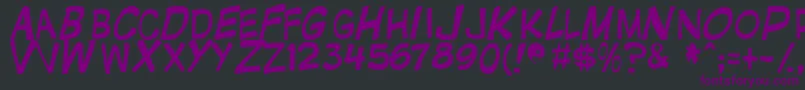 Gnatfont-Schriftart – Violette Schriften auf schwarzem Hintergrund