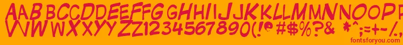 Gnatfont Font – Red Fonts on Orange Background
